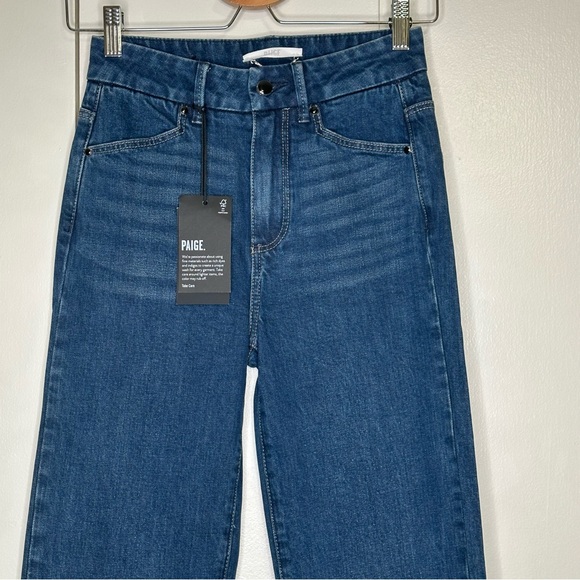 Paige NWT Stella 34.5IN Jolene Pockets Grecia Jeans High Rise Slit Ankles Sz.24 - Picture 8 of 16